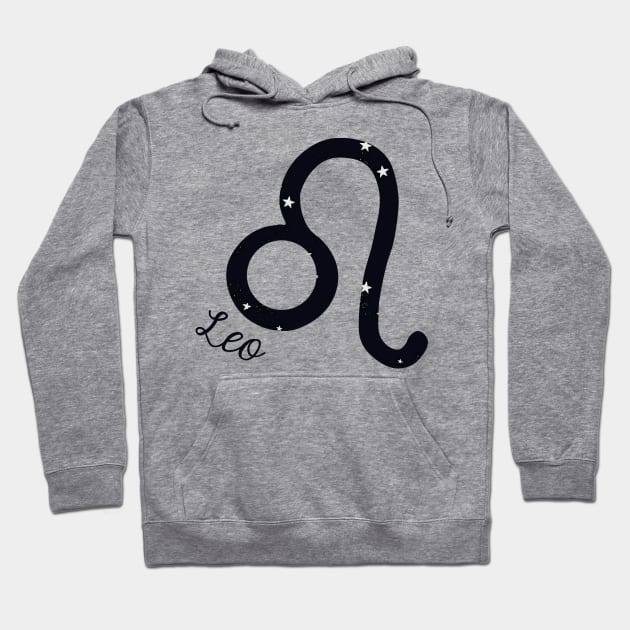 Starry Leo Symbol Hoodie by lolosenese